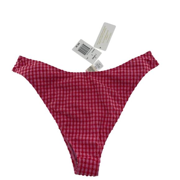 L*Space  Gingham Mondo Bikini Bottom Classic L - Picture 4 of 7